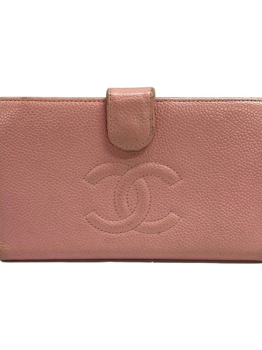 CHANEL Pink Calfskin Bifold Wallet  Brandear